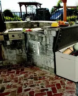 Záhradné úložné boxy Záhradný úložný box 495l plastový Dekorhome