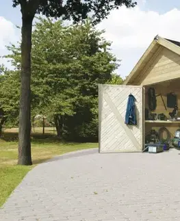 Záhradné domčeky Prístrešok na auto 387 x 537 cm smrek Dekorhome