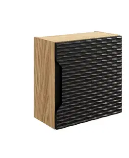 Skrinky do kúpeľne ArtCom Závesná skrinka do kúpeľne OCEAN Black 83-35-1DQ | kocka