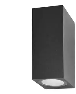 Svietidlá  OWL-2198-1SQ -Vonkajšie nástenné svietidlo GENTA 2xGU10/40W/230V IP54 15 cm OWL-2198-1SQ