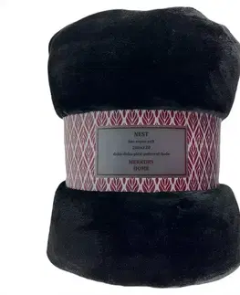 Ozdobné prikrývky Deka Nest Super Soft čierna 200x220 Merkury Home