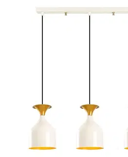Svietidlá  Závesný luster SIVANI na lane 3xE27/40W/230V biela/medená 536NTD1143