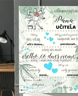 Tabuľky s venovaním (darčeky) Darčeky pre učiteľov - Prekvapenie pre učiteľa - obraz na stenu