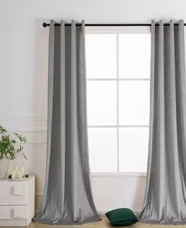 Závesy do spálne Záves na priechodkách VELVET PB103/200G/M2/45/140x250 cm strieborná