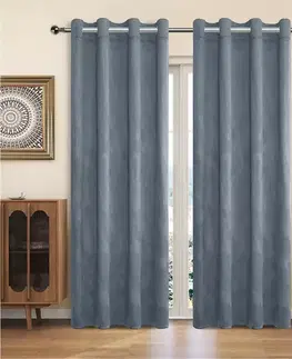 Metrážne závesy Závesový materiál YC11932/200G/023 sivá 150 cm Tovar na mieru