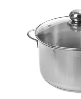 Hrnce SSW - Nerezový hrniec 24cm so sklenenou pokrievkou, 6,1L
