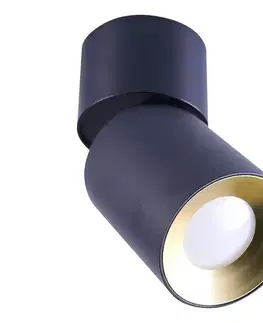 Svietidlá  Bodové svietidlo NIXA 1xGU10/10W/230V čierna/zlatá 314277