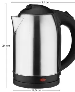 Rýchlovarné kanvice NABBI Oscar nerezová rýchlovarná kanvica 1,8 l nerezová / čierna