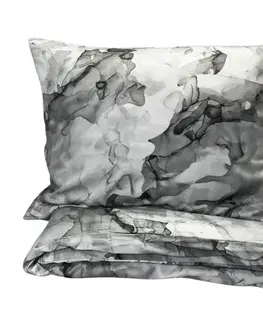 Obliečky Obliečky bavlnený satén Minerál sivý 200x140cm+90x70cm TiaHome