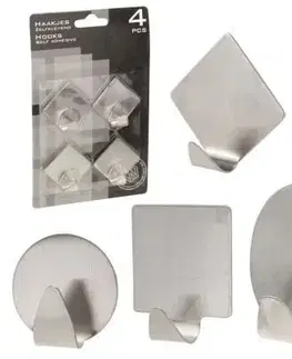 Vešiaky Kinekus Háčik samolepiaci, nerezový, 4-dielna sada