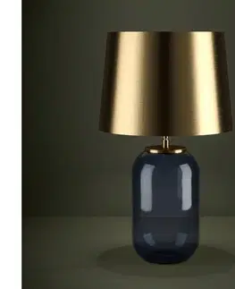 Lampy Eglo 390064 - Stolná lampa CUITE 1xE27/40W/230V zlatá/modrá 390064