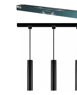 Svietidlá Philips - Závesné svietidlo so závesným lankom do lištového systému EASYLINK 3xGU10/7W/230V 1m čierne 8721103091284