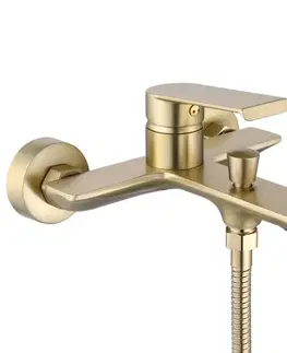 Kúpeľňové batérie REA - Vaňová nástenná batéria HASS - matná Brush Gold REA-B7100