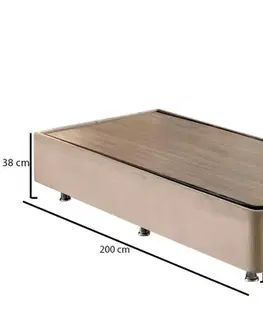Postele Rám jednolôžkovej postele Ela Single - Light Brown (100 x 200)