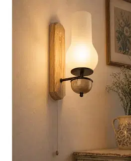 Svietidlá BRILAGI - LED Nástenné svietidlo COTTAGE 1xE14/40W/230V dub/biela BG1504+BG2270