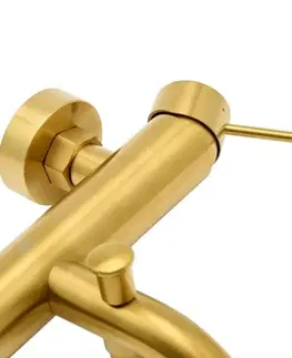 Kúpeľňové batérie Vaňová batéria SAT Aurum bez sprchového setu 150 mm brúsená zlatá SATBAUR222BG SATBAUR222BG