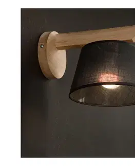 Svietidlá BRILAGI - LED  Nástenné svietidlo ANTHONY 1xE14/40W/230V dub/čierna 8590828610434