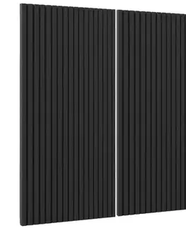 Kuchynské skrinky Čelo skrinky Luxeo F14-G80(72) ryfla black