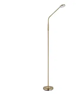 Lampy Globo 58504SM - LED stmievateľná dotyková stojacia lampa SILVIO LED/6,5W/230V mosadz 58504SM
