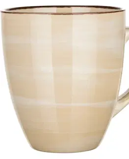 Hrnčeky a šálky Banquet 6-dielna sada keramických hrnčekov PALAS, 400 ml, krémová