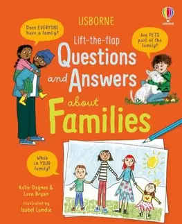 Leporelá, krabičky, puzzle knihy Lift-the-flap Questions and Answers about Families - Katie Daynes,Bryan Lara