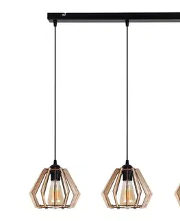 Svietidlá  Luster na lanku BERGO 3xE27/60W/230V čierna 0004