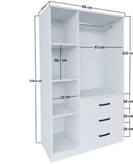Šatňové skrine Šatníková skriňa Easy 1600-52