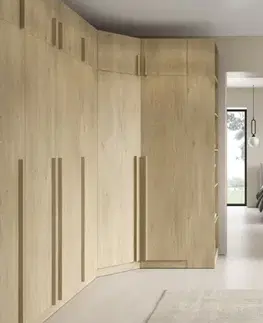 Nadstavce na skrine Meblar  Rohový nadstavec ku skrini BRAGA BRN4 | dub cremona