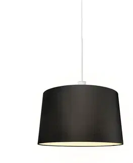 Závesné svietidlá Moderné závesné svietidlo biele s tienidlom 45 cm čierne - Combi 1