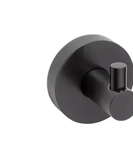 Svietidlá Sapho - Nástenný háčik X-ROUND 5x5,5 cm matná čierna XR205B
