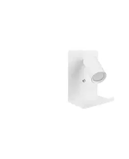 Svietidlá  Nástenné bodové svietidlo s poličkou a USB nabíjačkou 1xGU10/35W/230V biela BEDROOM LIGHT REST WHITE USB