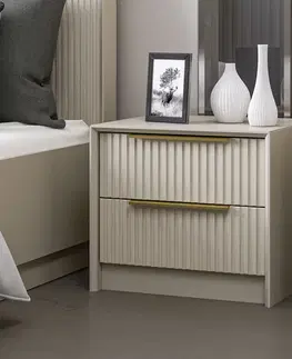 Nočné stolíky AQUA šuplíkový nočný stolík, kameň