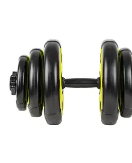 Činky Jednoručný nakladací činkový set inSPORTline 3-18 kg čierno-zelený
