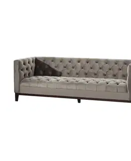 Pohovky Pohovka Velvet Elite grey pre 3 osoby