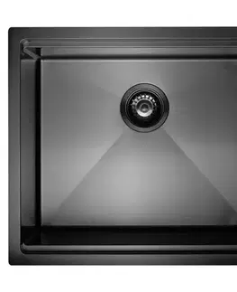 Oceľové drezy Drez Carlos Big 559x483x230 PVD BLACK  NANO