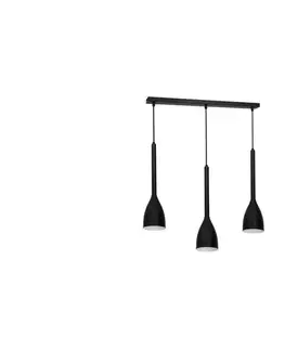 Svietidlá  Luster na lanku ISTAPPAR 3xE27/60W/230V čierna 3296