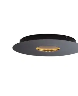Stropné osvetlenie Moderné stropné svietidlo čierne 40 cm vrátane LED s 3-stupňovým stmievaním - Morning