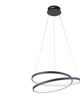 Svietidlá Paul Neuhaus 2472-18 - LED Stmievateľný luster na lanku ROMAN LED/30W/230V čierna 2472-18