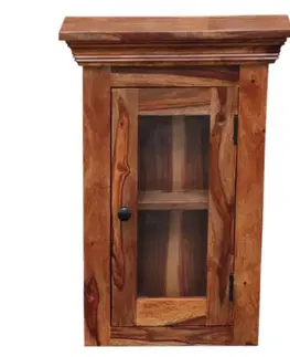 Kúpeľňový nábytok Nástenná skrinka do kúpeľne Jali 40x60x15 z indického masívu palisander