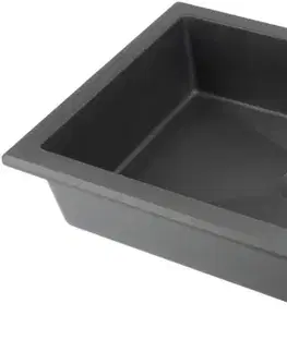 Sanitárna keramika DEANTE - Correo anthracite metallic Granit umývadlo - 500x400 mm CQR_TU5U