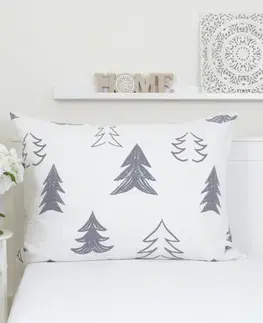 Dekoračné obliečky MKLozkoviny.sk Flanelová obliečka na vankúš 70 x 90 cm - Stromček-  -