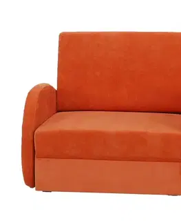 Kreslá KONDELA Mili 1 rozkladacie kreslo s úložným priestorom oranžová
