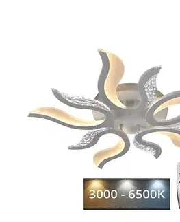 Svietidlá  LED Stmievateľný prisadený luster LED/65W/230V 3000-6500K biela + diaľkové ovládanie J3317/W