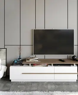 Konferenčné stolíky Televízny stolík Pia White and Walnut