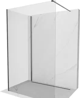 Sprchové dvere MEXEN/S - Kyoto Sprchová zástena WALK-IN 110 x 110, transparent, grafit kartáčovaná 800-110-212-66-00-110