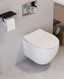 Záchody REA - Sada závesnej WC misy CARLO Flat Mini Rimless + závesného Bidetu CARLO Mini KPL-C2760