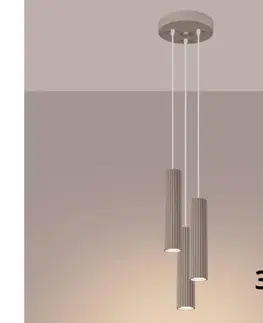 Svietidlá BRILAGI - LED závesný luster CRESTO 3xGU10/10W/230V taupe BR.1775