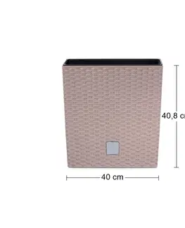 Kvetináče a truhlíky NABBI DRTS400L plastový kvetináč 40 cm mocca