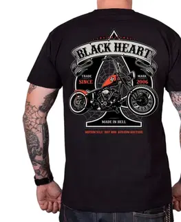 Pánske tričká Tričko BLACK HEART Orange Chopper čierna - M