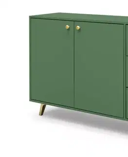 Komody ArtStol Komoda SIENA 2D3S | zelená